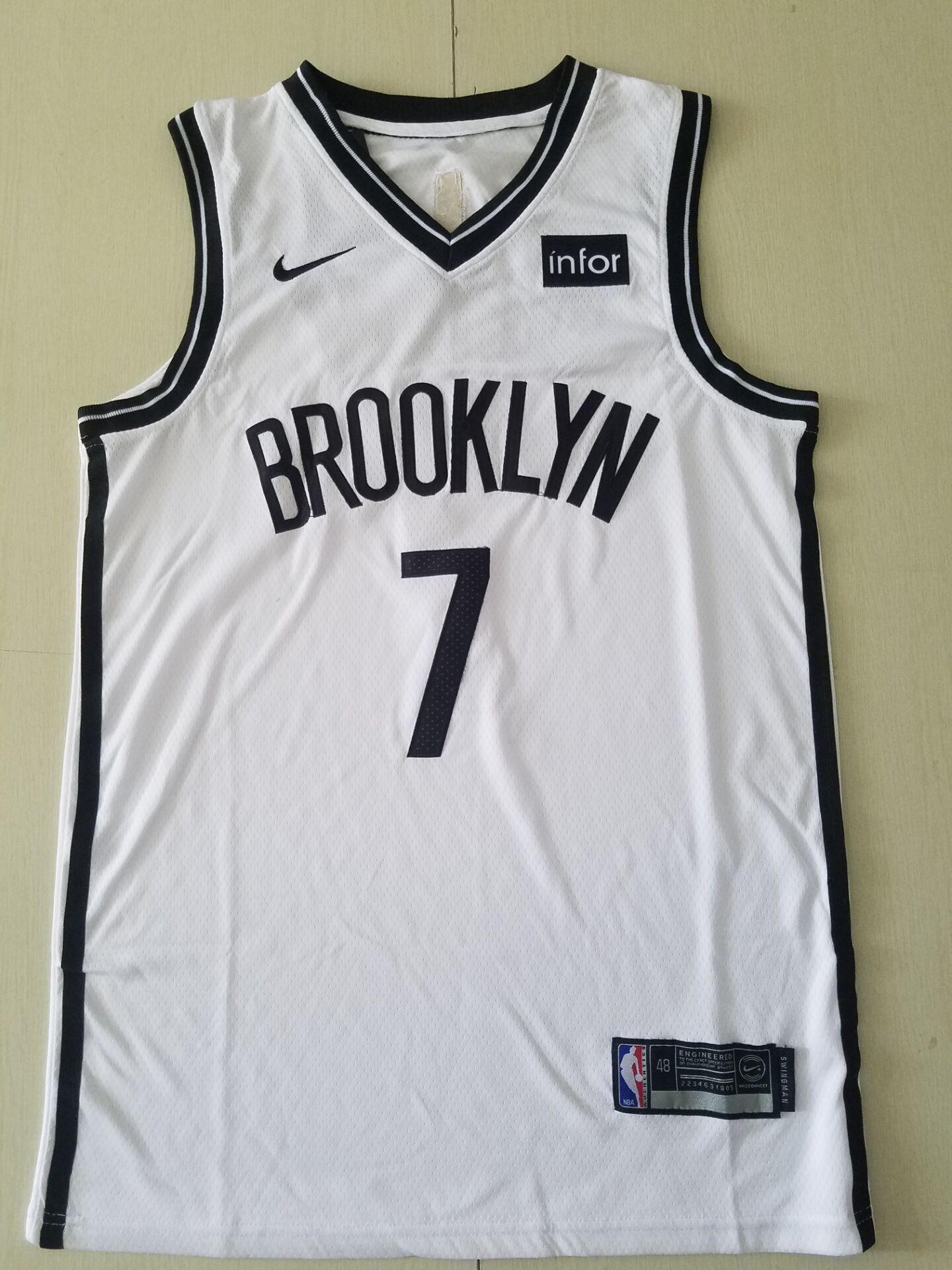 Youth Brooklyn Nets #7 Burant white Nike Game NBA Jerseys